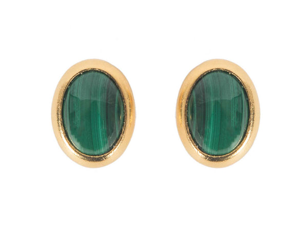 malachite studs, 14k gold plated, studs, small classic earrings, perfect mothers day gift