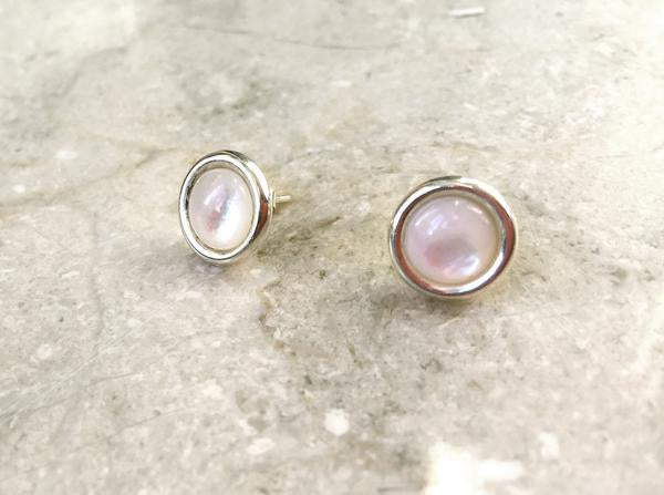 Mother of Pearl Debra Studs