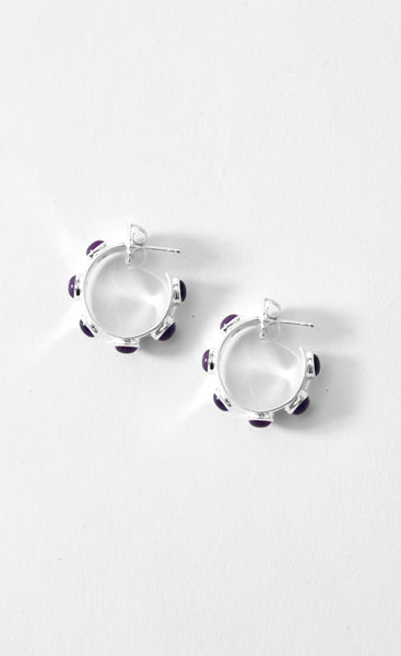 Amethyst Athena Hoops