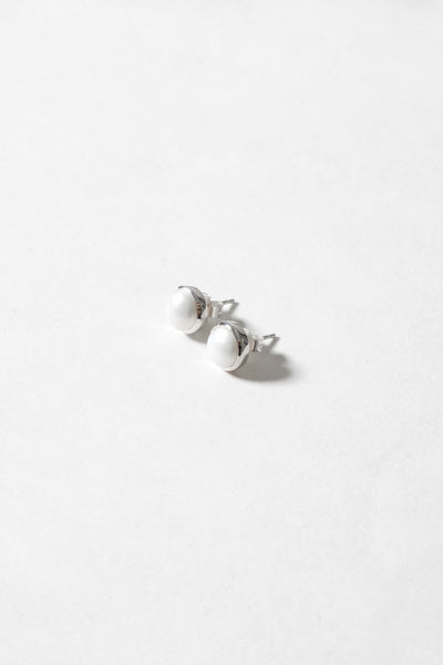 Silver Pearl Debra Studs